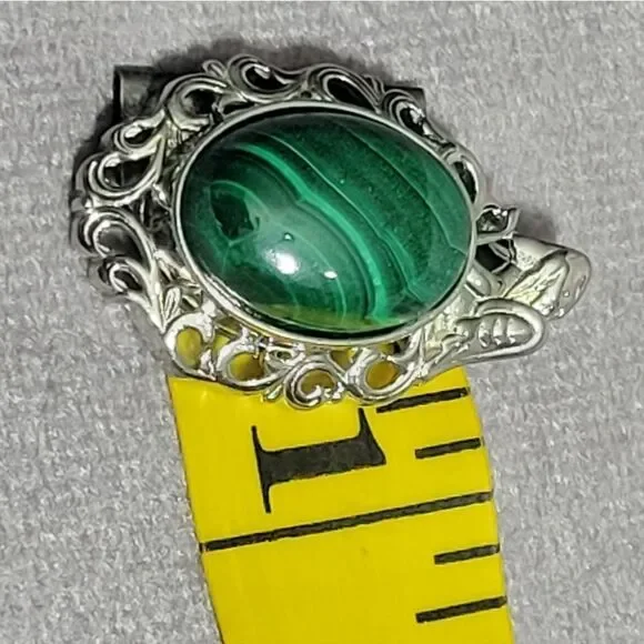 African Malachite Solitare Pendant